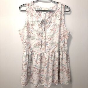 Loft Floral Tunic Blouse White